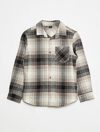 Camisa de flanela aos quadrados