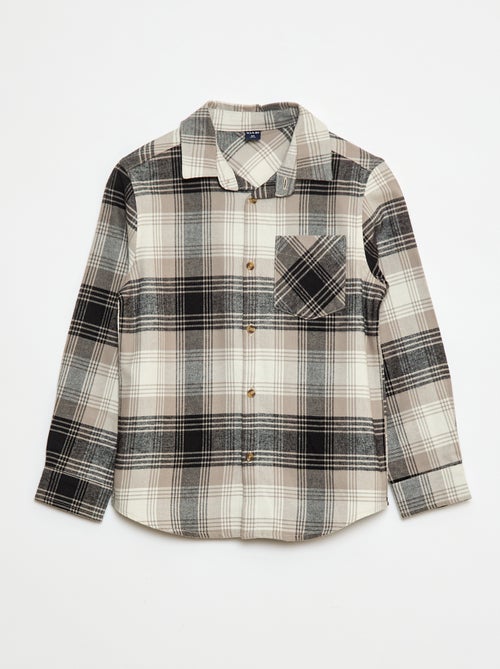 Camisa de flanela aos quadrados - Kiabi