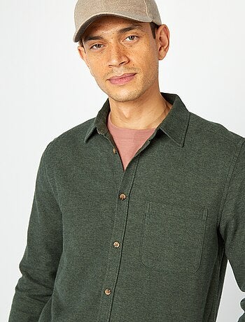 Camisa de flanela com bolsos frontais