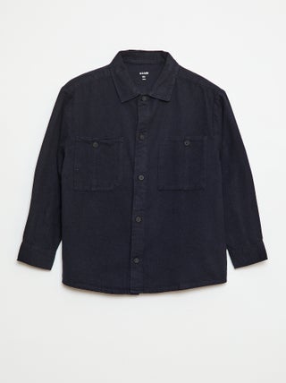 Camisa de flanela com botões