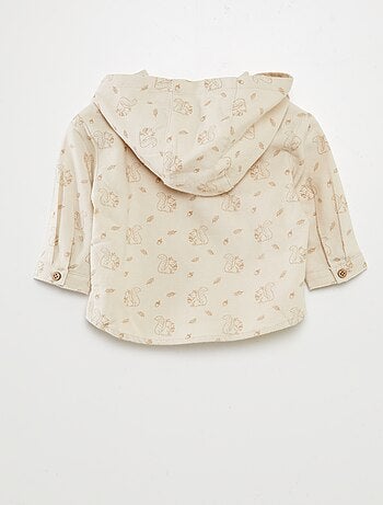Camisa de flanela com capuz