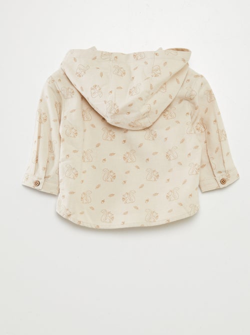 Camisa de flanela com capuz - Kiabi