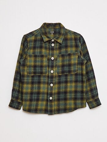 Camisa de flanela com padrão axadrezado