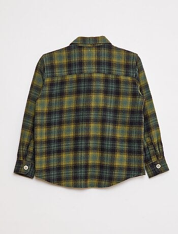 Camisa de flanela com padrão axadrezado