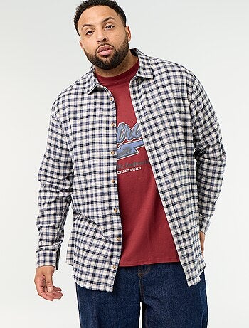 Camisa de flanela estampada