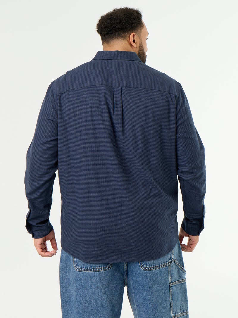 Camisa de flanela estampada Azul - Kiabi
