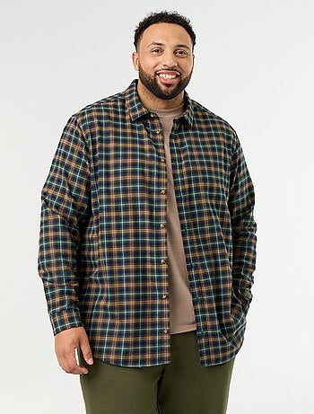 Camisa de flanela estampada