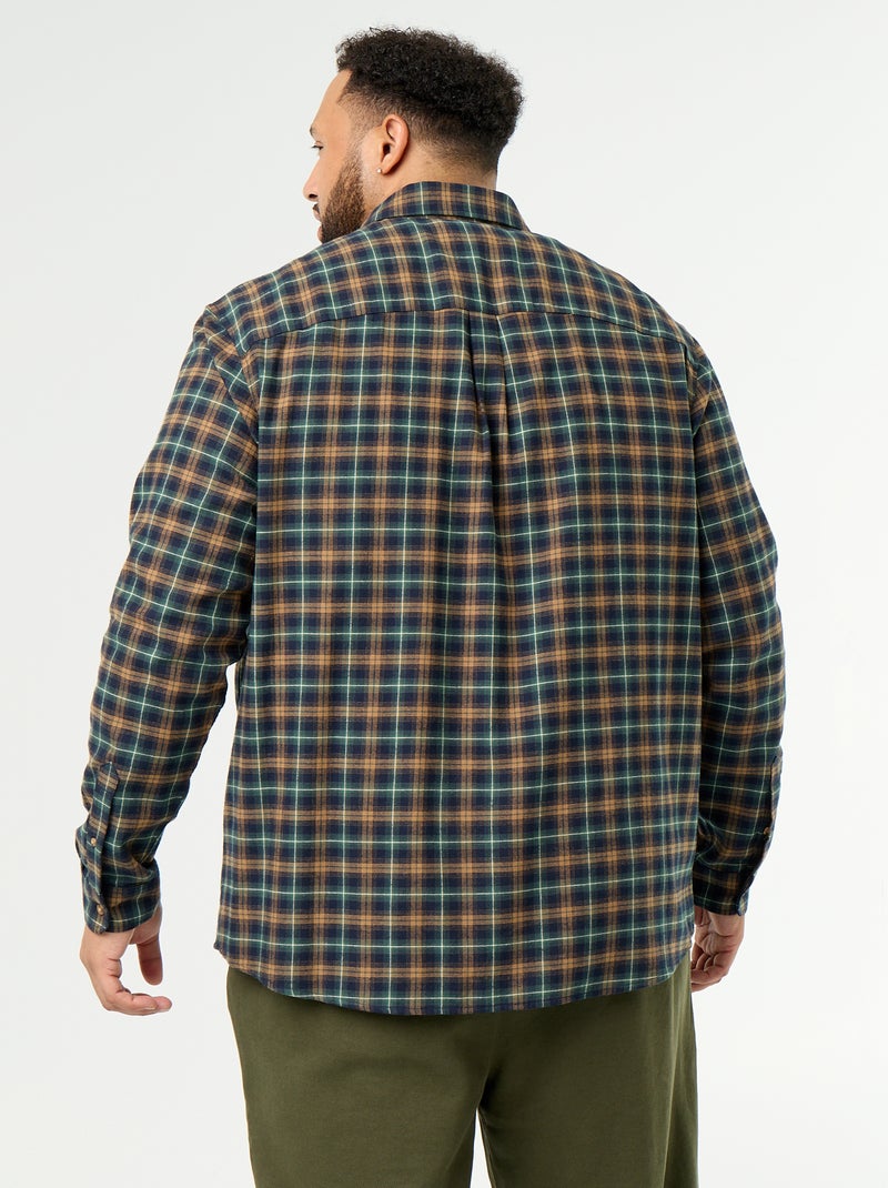 Camisa de flanela estampada Verde - Kiabi