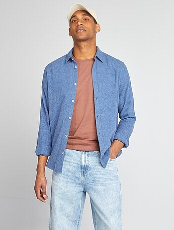 Camisa de flanela lisa