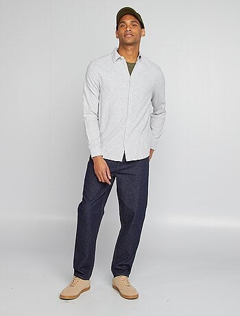 Camisa de flanela lisa
