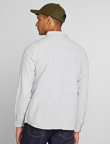 Camisa de flanela lisa