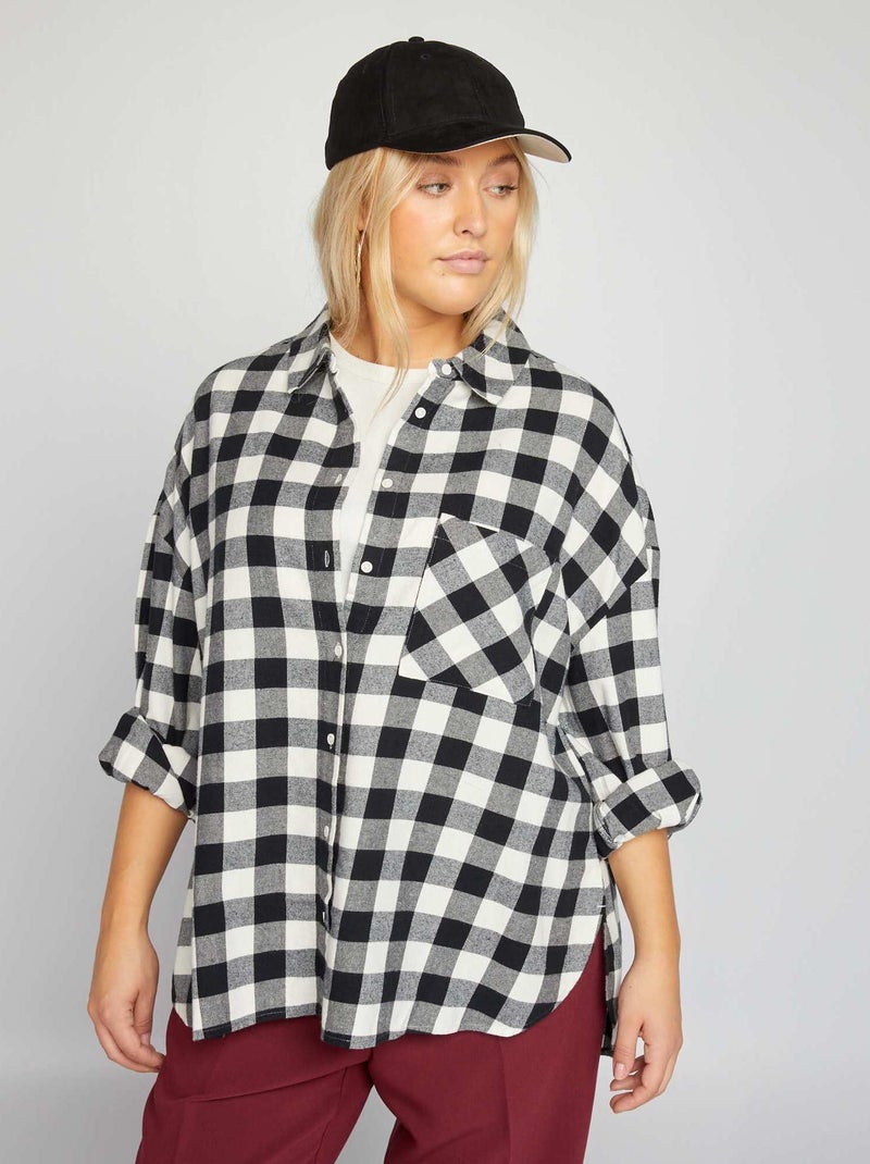 Camisa de flanela PRETO - Kiabi