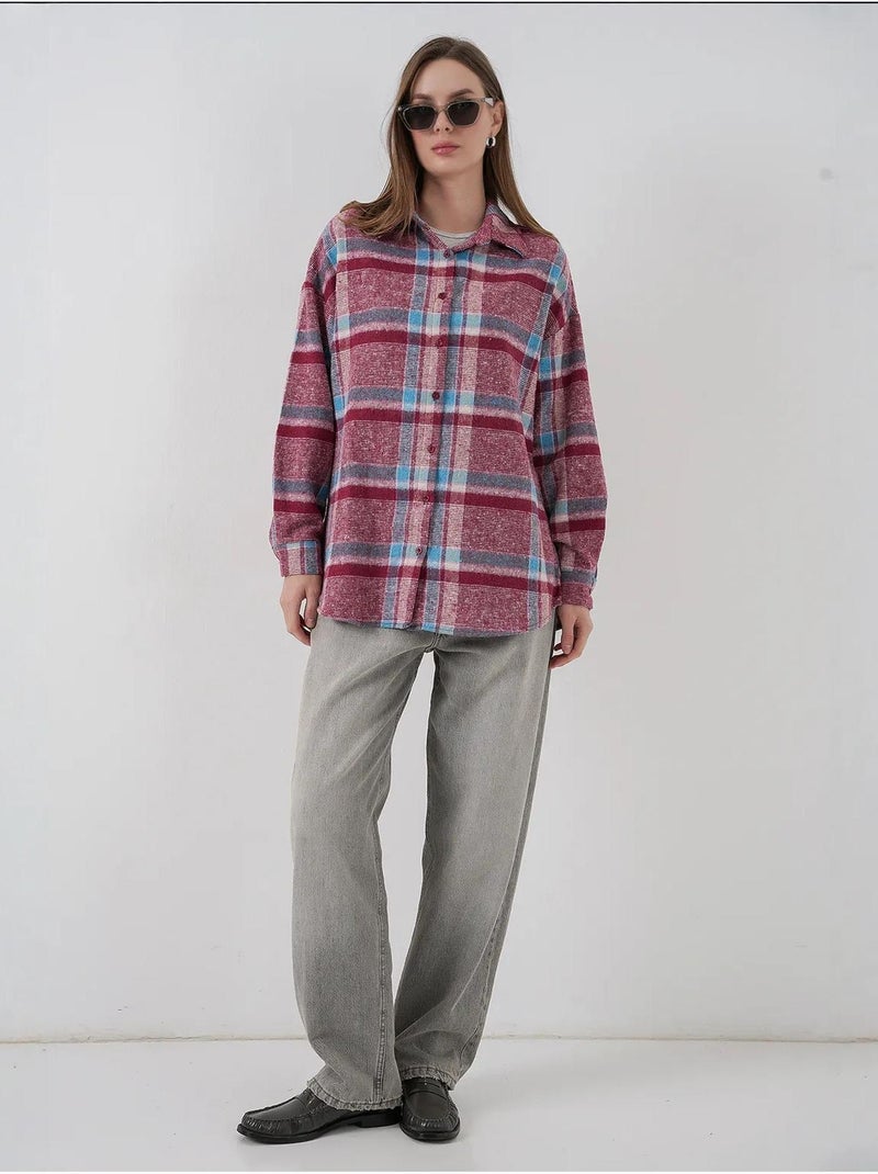 Camisa de flanela regular fit bdart Roxo berinjela - Kiabi
