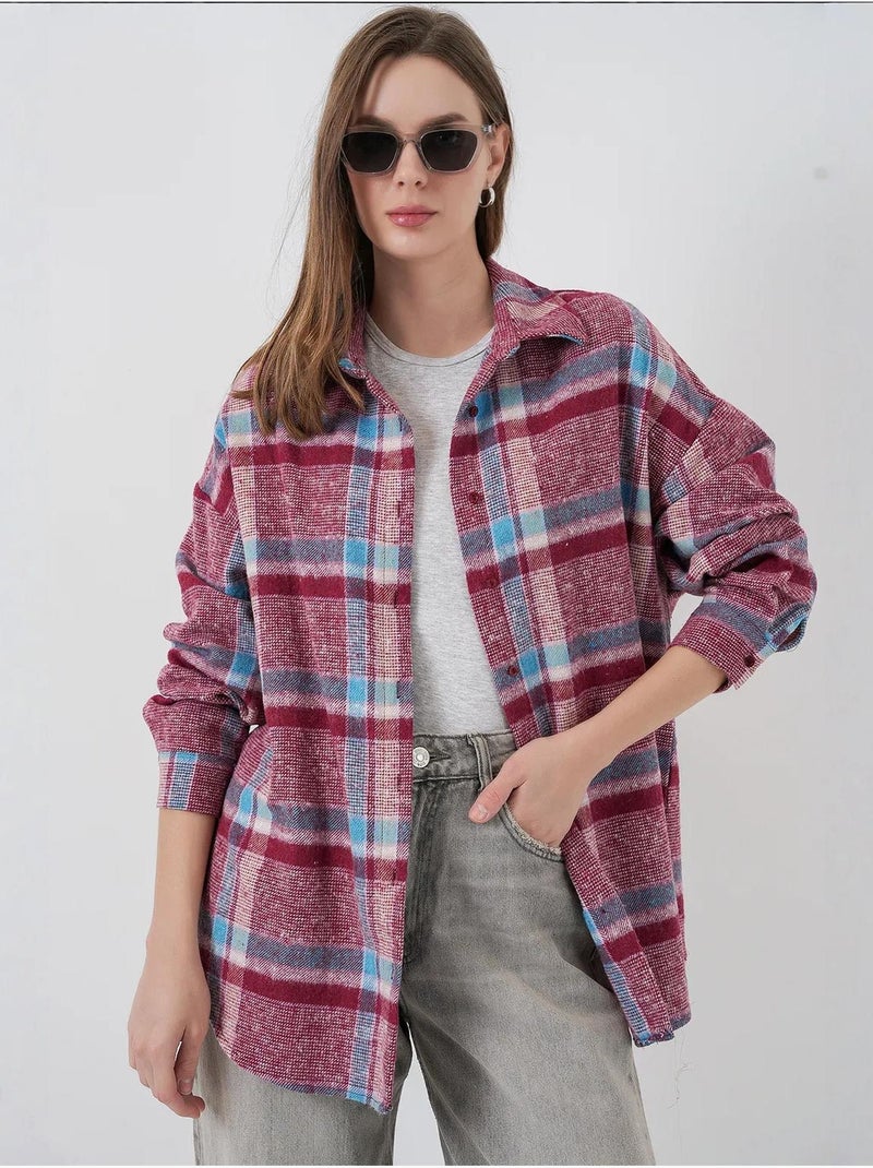 Camisa de flanela regular fit bdart Roxo berinjela - Kiabi