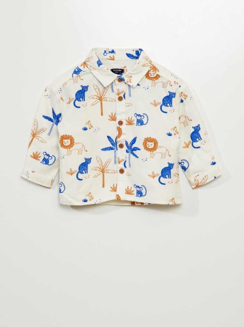 Camisa de flanela 'selva' BRANCO - Kiabi