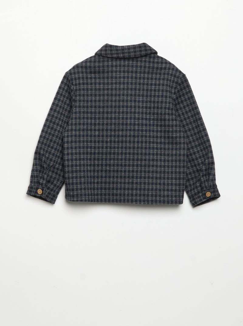 Camisa de flanela xadrez Azul - Kiabi