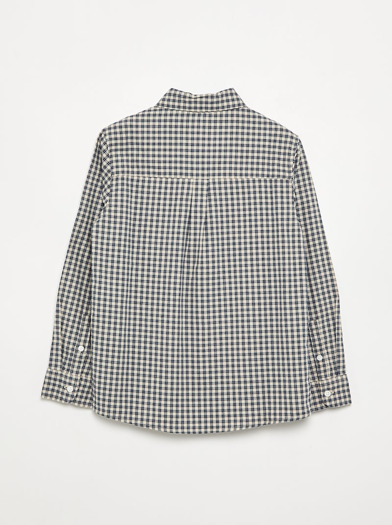 Camisa de flanela xadrez Branco - Kiabi