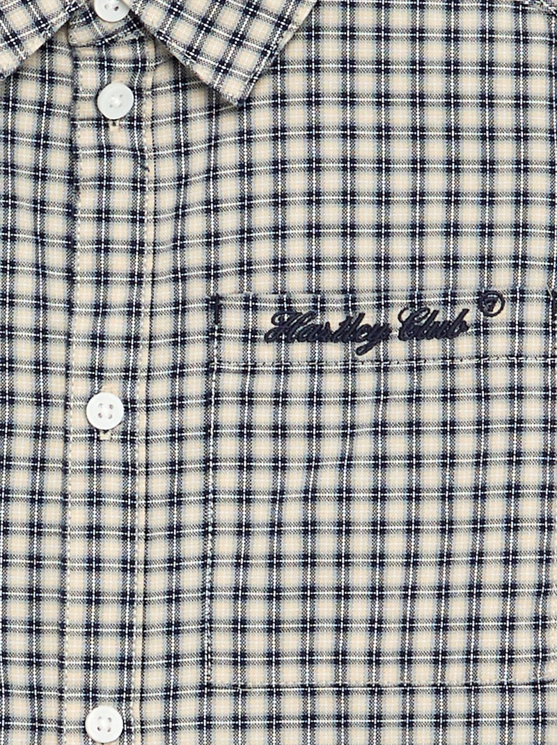Camisa de flanela xadrez Branco - Kiabi