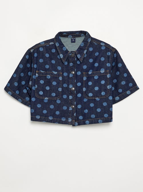Camisa de ganga às bolinhas - Kiabi Camisa de ganga às bolinhas - Kiabi
