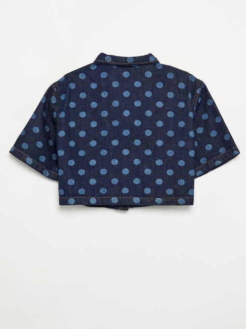 Camisa de ganga às bolinhas - Kiabi Camisa de ganga às bolinhas - Kiabi