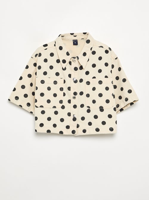Camisa de ganga às bolinhas - Kiabi Camisa de ganga às bolinhas - Kiabi