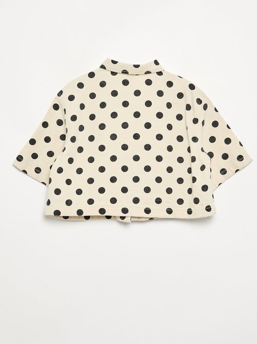 Camisa de ganga às bolinhas - Kiabi Camisa de ganga às bolinhas - Kiabi