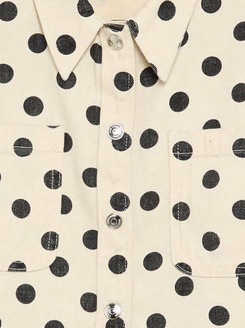 Camisa de ganga às bolinhas - Kiabi Camisa de ganga às bolinhas - Kiabi