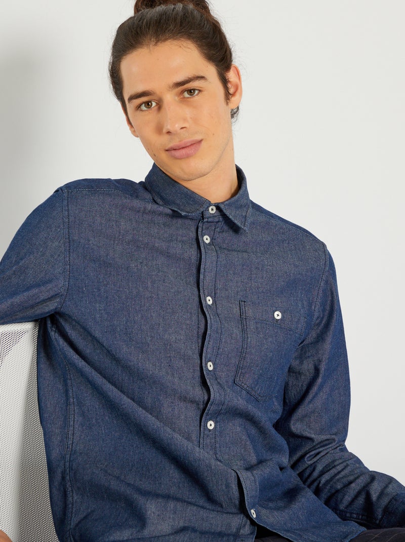 Camisa de ganga Azul Black - Kiabi