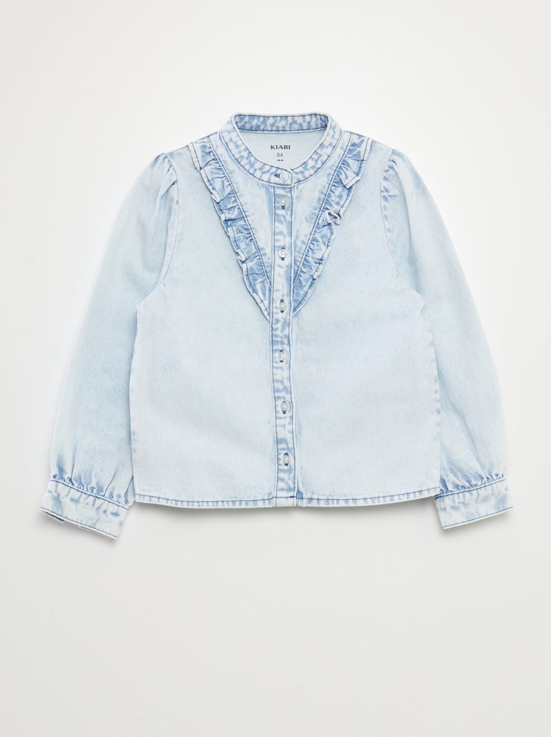 Camisa de ganga AZUL - Kiabi