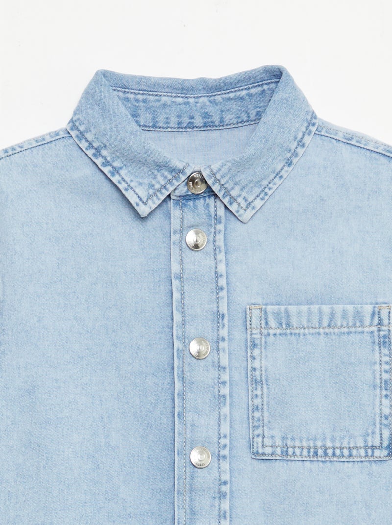 Camisa de ganga Azul - Kiabi