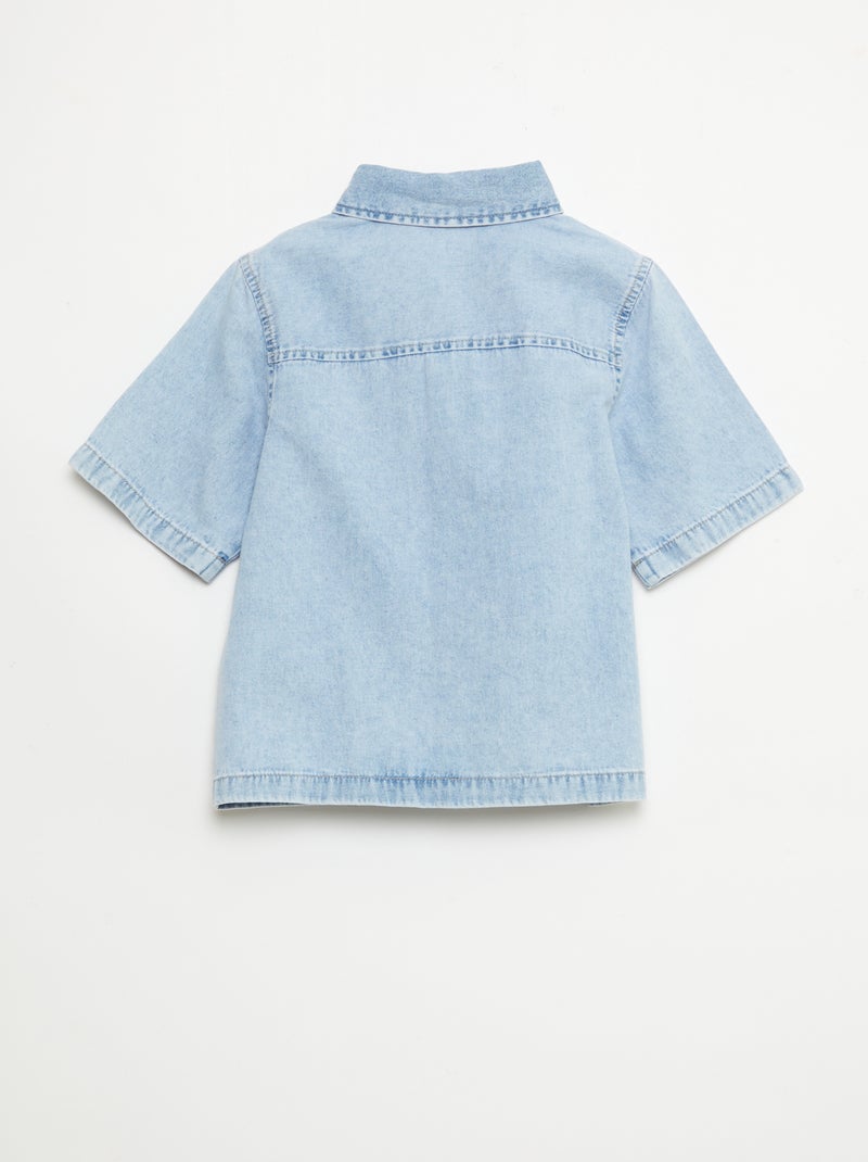 Camisa de ganga Azul - Kiabi