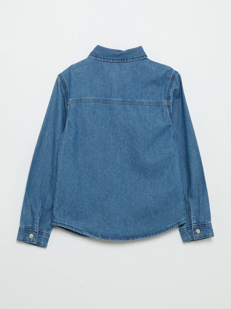 Camisa de ganga Azul - Kiabi
