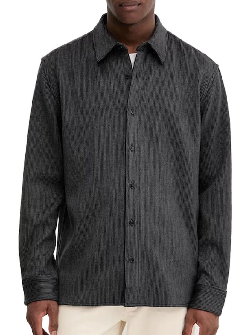 Camisa de Ganga Azul para Homem Calvin Klein Jeans com Riscas Azul - Kiabi