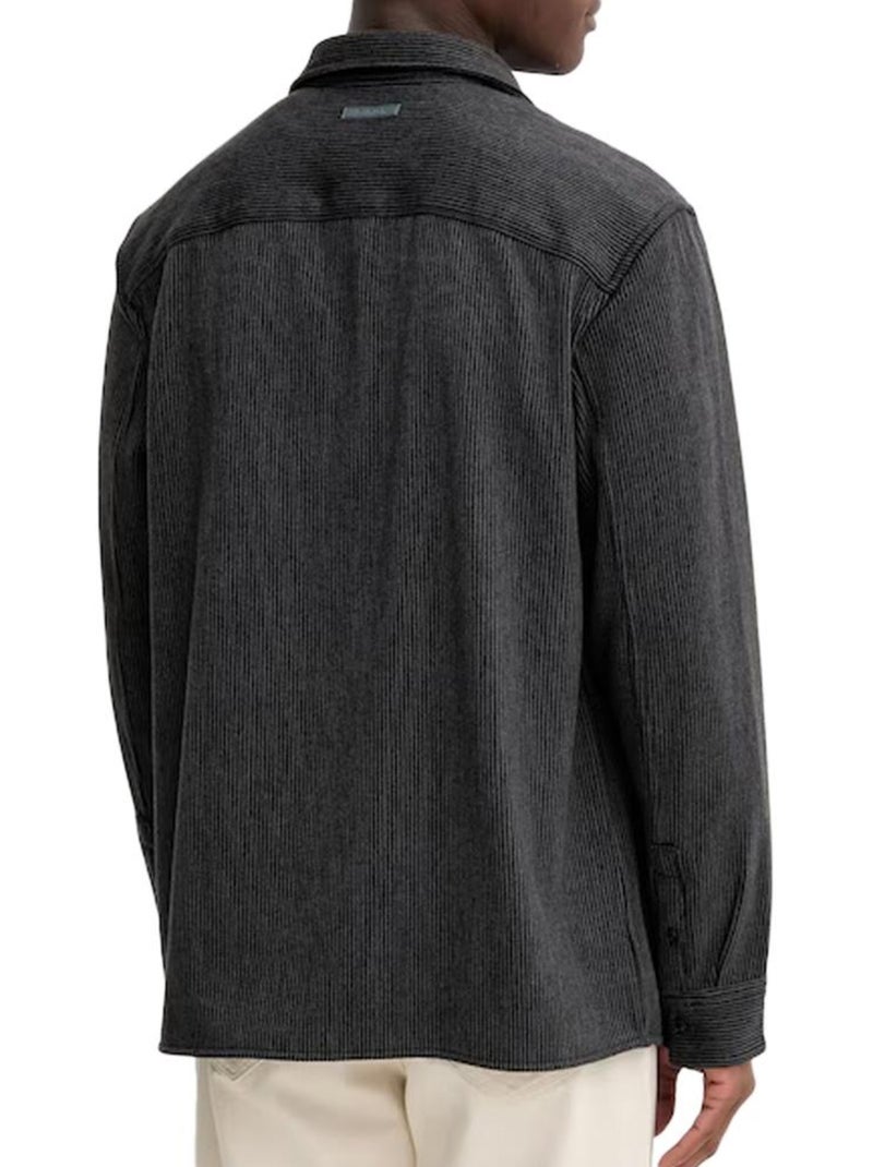 Camisa de Ganga Azul para Homem Calvin Klein Jeans com Riscas Azul - Kiabi