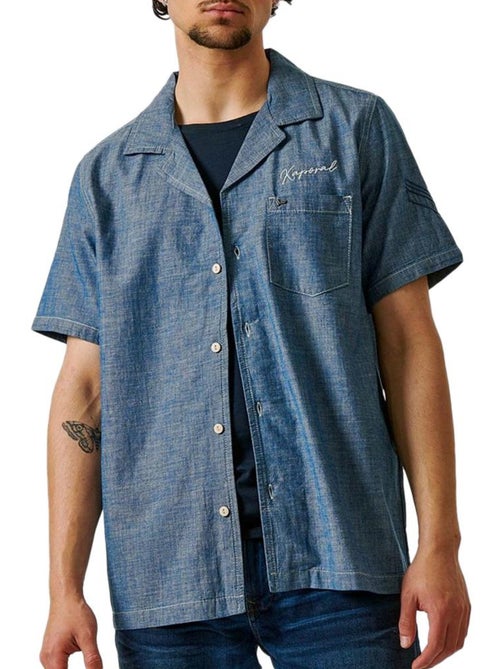 Camisa de Ganga Azul para Homem Kaporal DILON - Kiabi Camisa de Ganga Azul para Homem Kaporal DILON - Kiabi