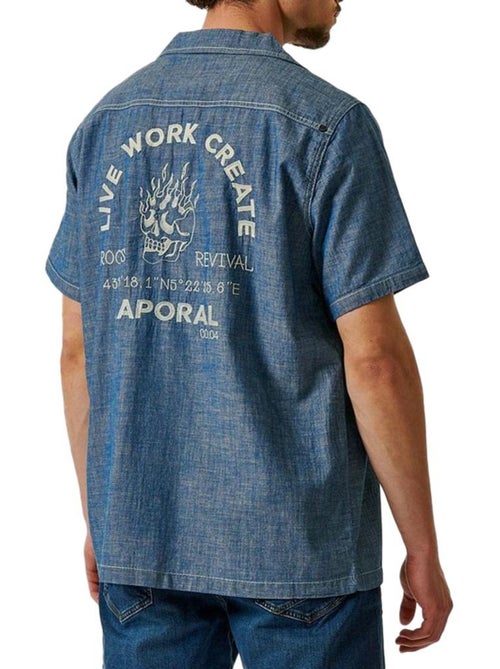 Camisa de Ganga Azul para Homem Kaporal DILON - Kiabi Camisa de Ganga Azul para Homem Kaporal DILON - Kiabi