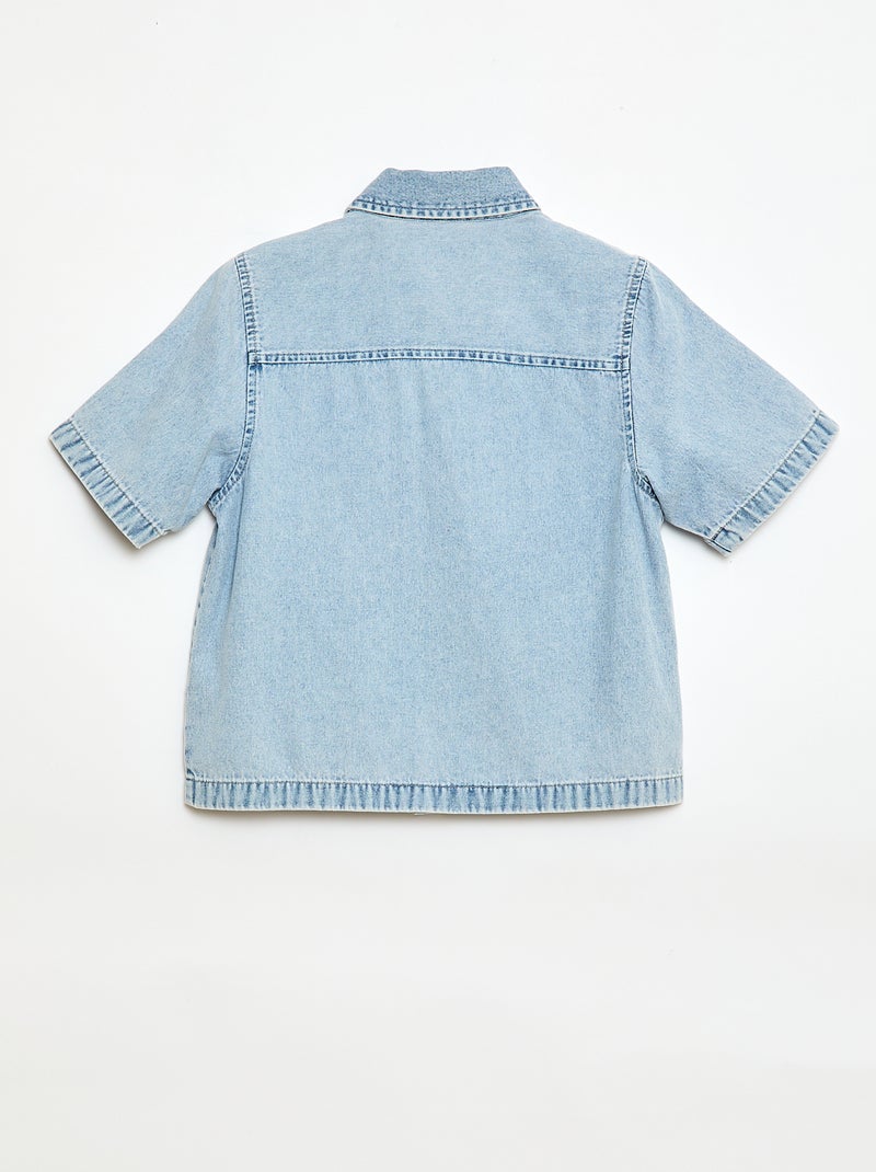 Camisa de ganga Cinza - Kiabi