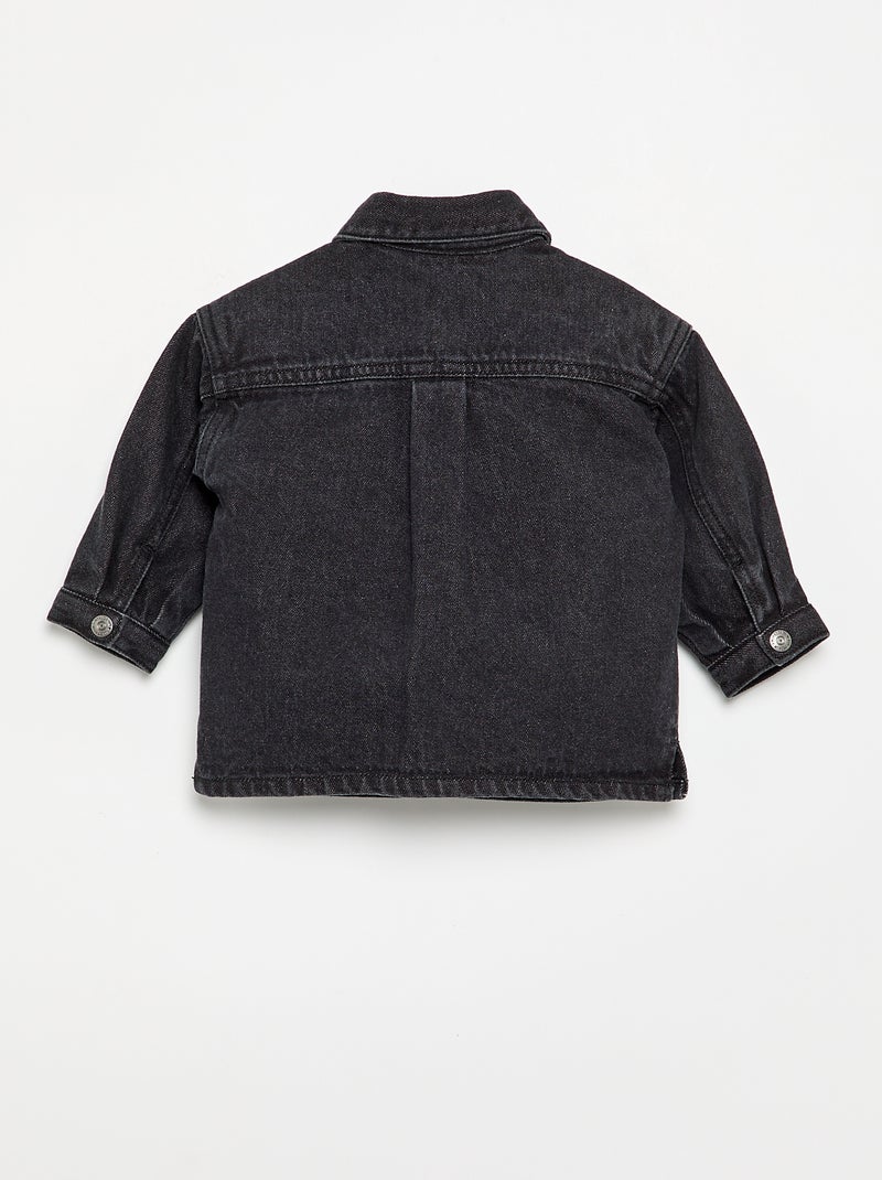 Camisa de ganga Cinza - Kiabi