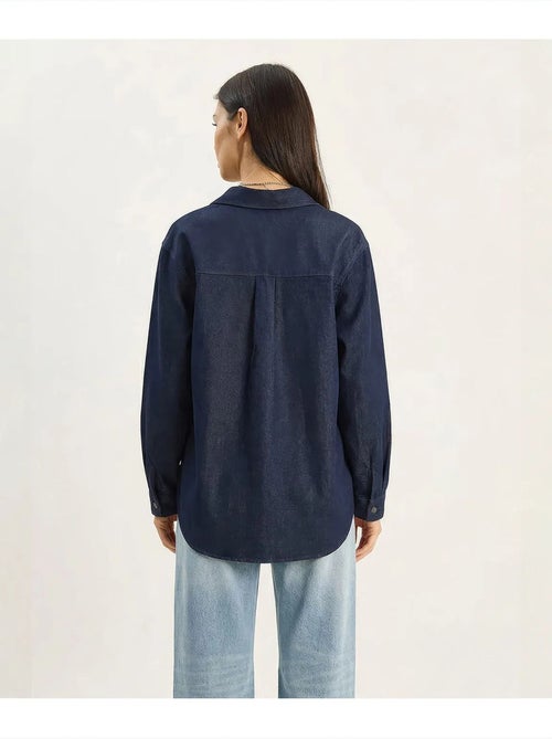 Camisa de ganga de algodão feminina lucci - Kiabi