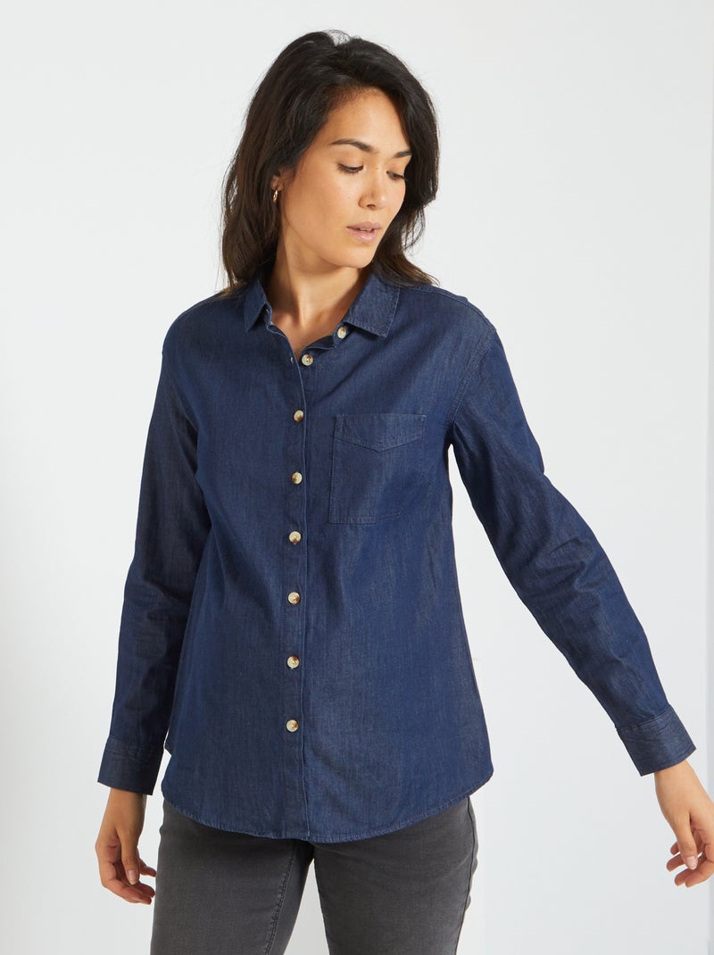 Camisa de ganga de grávida AZUL - Kiabi