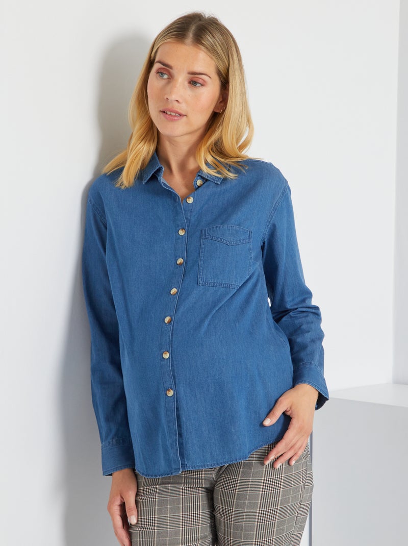 Camisa de ganga de grávida AZUL - Kiabi