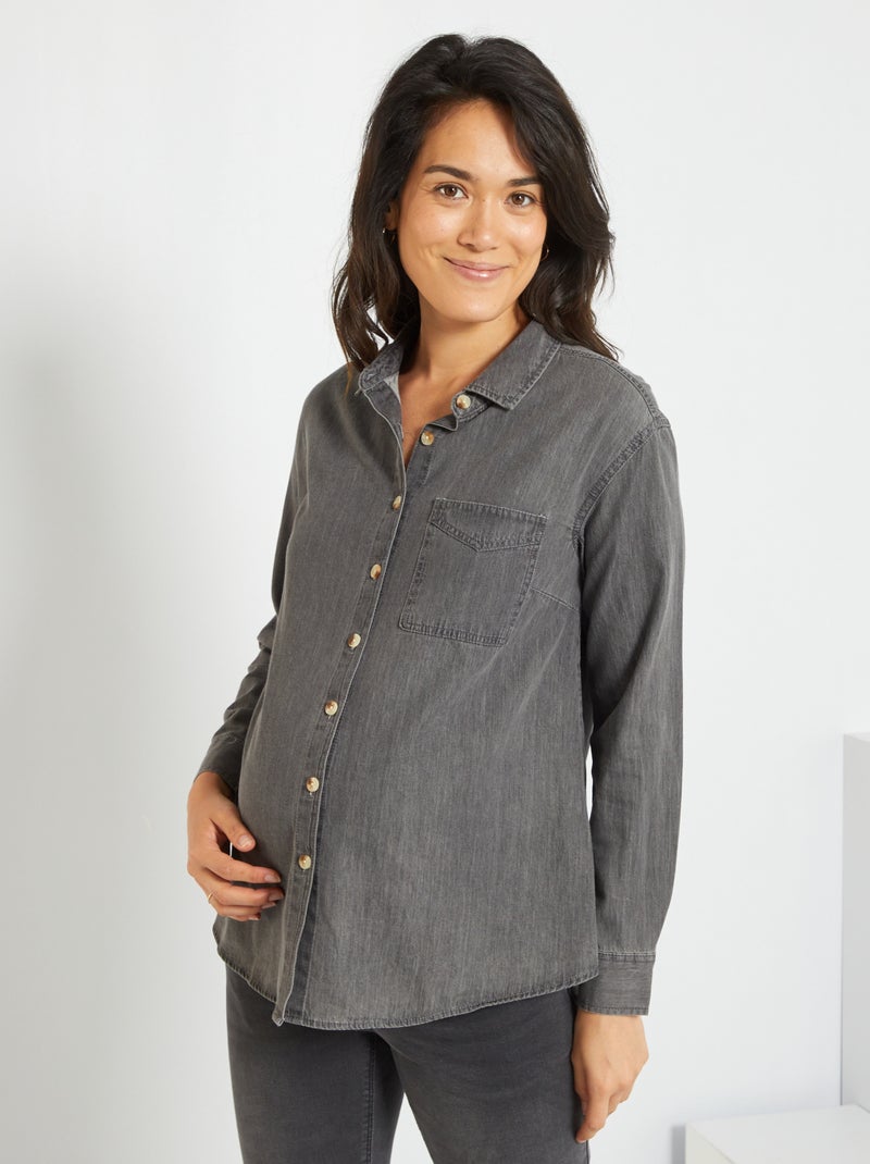 Camisa de ganga de grávida CINZA - Kiabi