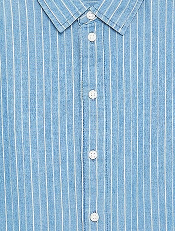 Camisa de ganga de manga curta