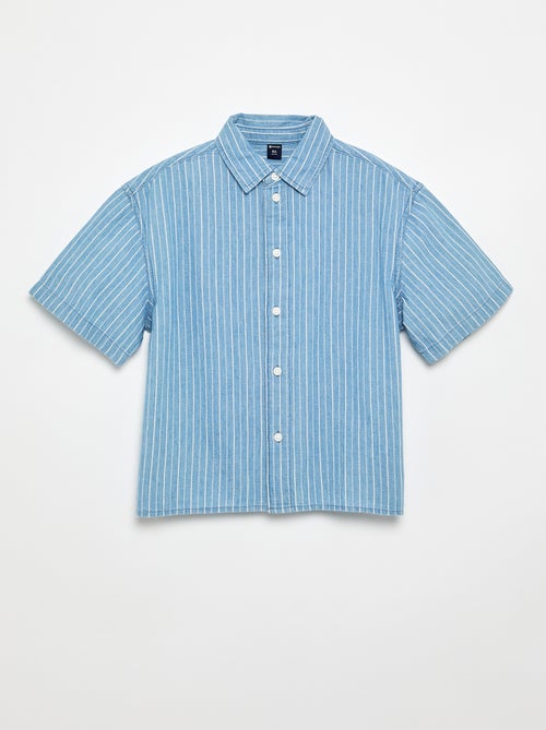 Camisa de ganga de manga curta - Kiabi