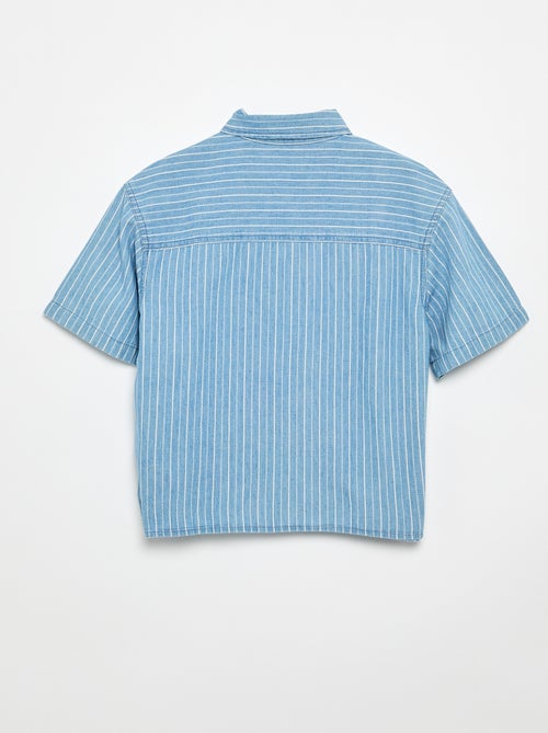 Camisa de ganga de manga curta - Kiabi