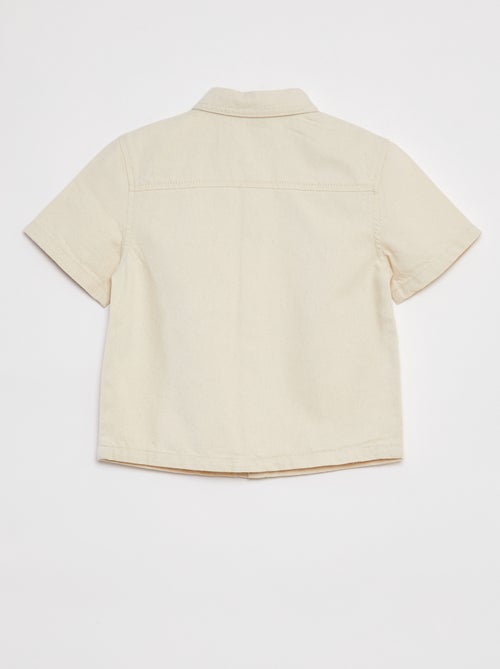 Camisa de ganga de manga curta - Kiabi