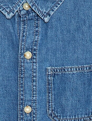 Camisa de ganga em jeans