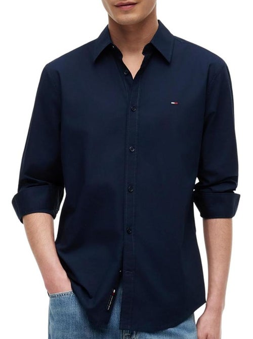 Camisa de Ganga Masculina Tommy Hilfiger Poplin - Kiabi Camisa de Ganga Masculina Tommy Hilfiger Poplin - Kiabi