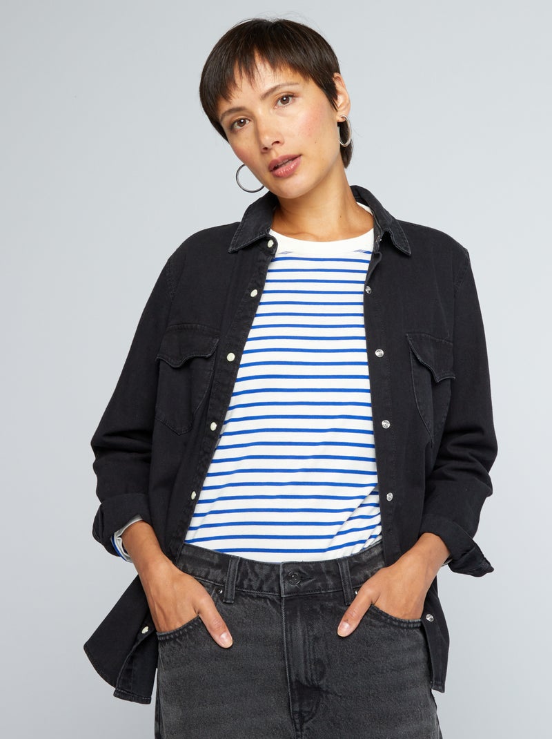 Camisa de ganga PRETO - Kiabi