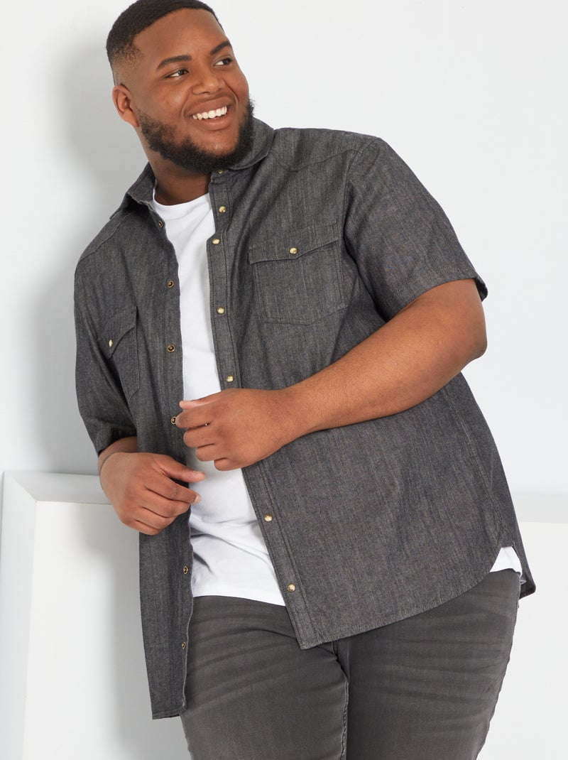 Camisa de ganga PRETO - Kiabi